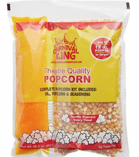 (PD-5020) Carnival King All-In-One Popcorn Kit for 12 oz. Poppers