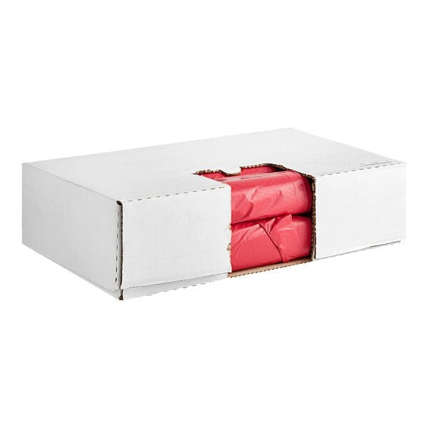 (CL-0490) 40-45 Gallon 1.2 Mil 40" x 47" Low Density Red Isolation Infectious Waste Bag / Biohazard Bag Linear - 100/Case (NONSTOCK)