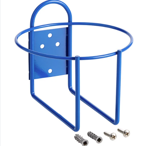 (CY-0160) 1 Gallon Wall Rack, Round, Metal Wire Constructed Powder-coated finish provides chemical resistance mount this rack right on the wall to add easy and efficient storage to your facility.
