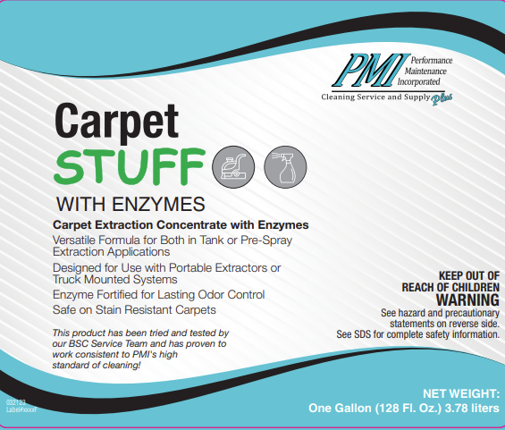 (LU-3005) PMI's CARPET STUFF WITH ENZYMES Quart Size For Rentals