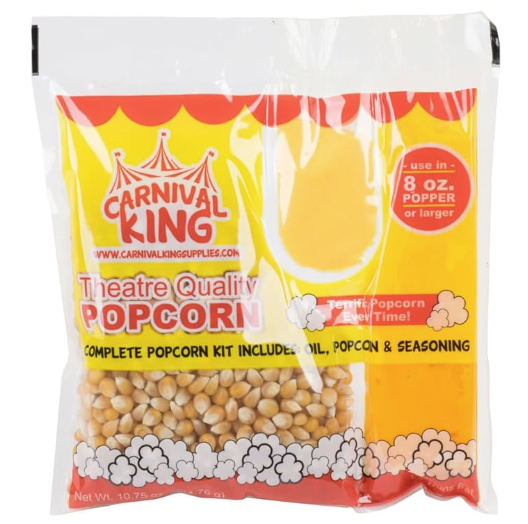 (PD-5025) Carnival King All-In-One Popcorn Kit for 8 oz. Poppers