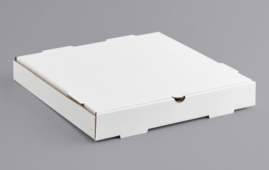 White Customizable Corrugated Plain Pizza Box
