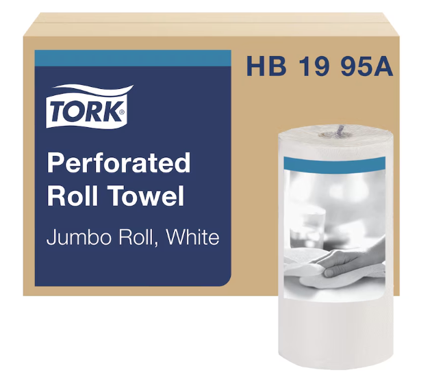 (PR-0020) - (HB1995A) Tork Household Universal 2-Ply Jumbo Paper Towel Roll, 100% Recycled, Ecologo Certified, 210 Sheets/Roll - 12/Case