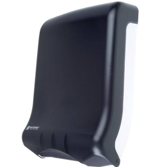 (CD-0100) C-Fold or Multifold Paper Towel Dispenser. Universal, Translucent Smoke Combination, 11" Width x 15.4" Height x 5.25" Depth; Capacity: 540 Multi-fold or 350 C-Fold Towels