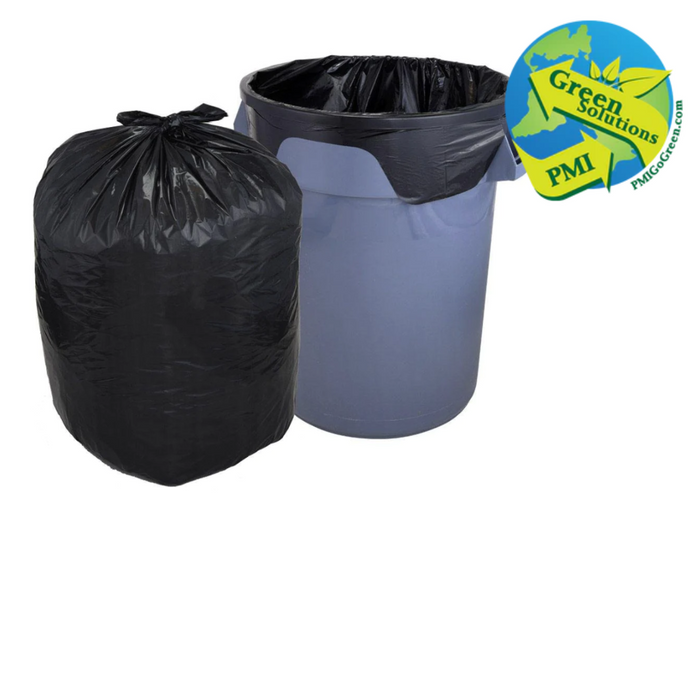 (CL-0820) Revolution Can Liner, Black, 38 x 58, 60 Gallon- 1.35 Mil PMI GREEN SOULTIONS
