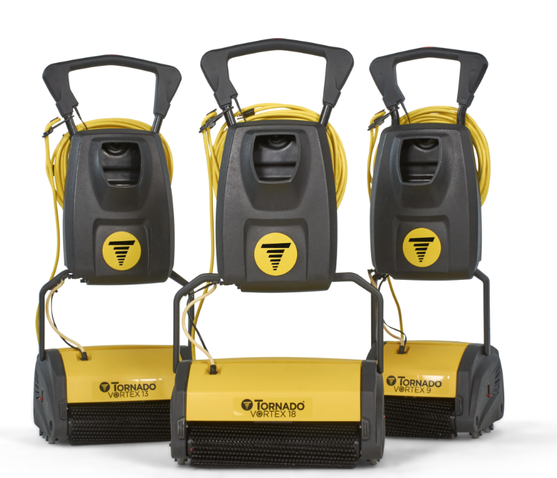 (CX-9820) Vortex Multi-Purpose Scrubber, Low-Moisture, for Hard and Carpeted Floors, Cleaning Path 13 in