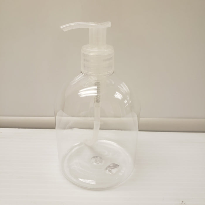 (CT-0050) Eco, Clear Plastic Bottle with Pump, Re-usable, 16.9 oz