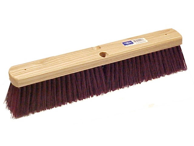 (CB-011X) Push Broom Head, Coarse Brown Plastic Bristles