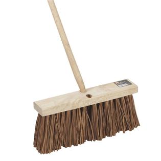 (CB-0189) Complete 16" Heavy Duty Street Broom, Steel Bristle with Handle