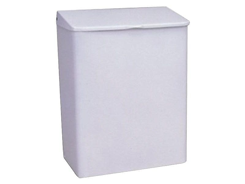 (CD-0815) Sanitary Napkin Wall Receptacle, White Metal