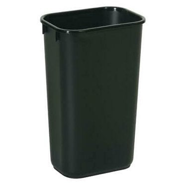 ***(CE-4000) Rubbermaid 2957 41 Qt. / 10.25 Gallon Black Rectangular Wastebasket / Trash Can