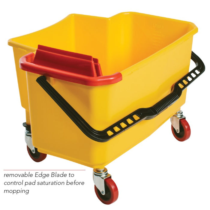 (CE-5500) Dock n' Mop Microfiber Bucket, 35 Qt, Snap-on Water/Air-Tight Storage Lid.