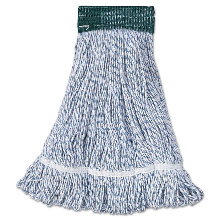 (CM-01XX) Finish Mop, Rayon, Medium 24 oz or Large 32 oz, (Blue and White)