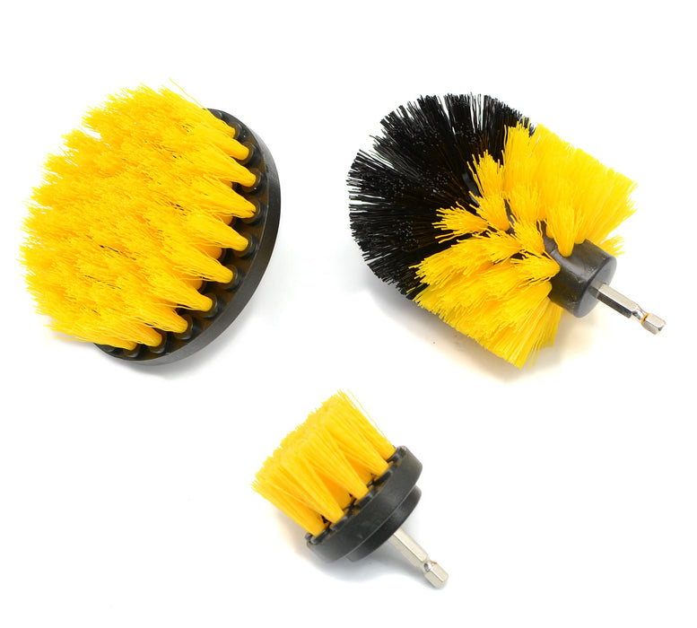 (CX-3465)** Drill brush 3Pcs Scrub brush Drill Attachment Kit