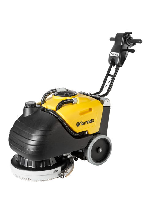 (CX-9849) 17" Compact Auto Scrubber, with Pad Driver and Lead Acid batteries, 17” cleaning path, 20" Squeegee Width, 6 Gallon solution tank