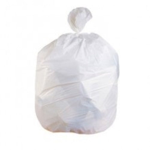 (CL-0060) Steel-Flex Can Liner, Small, White, 24 x 32, 12-16 Gallon, 500 Liners Per Case, 10 Rolls of 50, .45 Mil,
