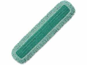(CM-0390) Rubbermaid Hygen 18" Green/Gray Microfiber Fringed Dust Mop Pad (Non Stock)