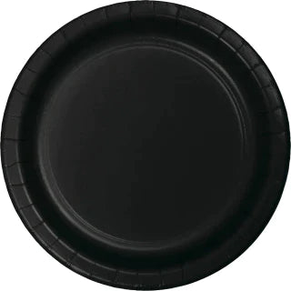 (PA-2235) 7" Black Velvet Paper Plate, 24 Per Sleeve, 10 Sleeves Per Case, Made In America