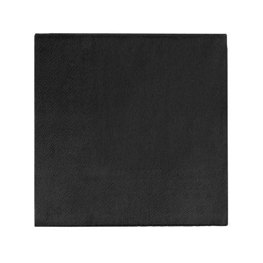 (PA-2330) Luncheon Napkin, 20 Count, 13" napkin premium 2-ply material; Black