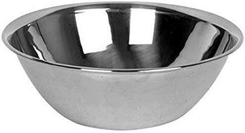 (PA-390X) Mixing Bowl Available sizes .75, 1.5 3, 4. 8 13,20 quarts Stainless Steel with Curved Lip and Flat Bottom