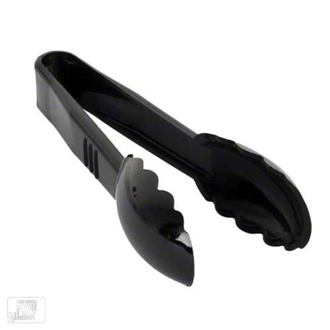 (PA-8266) 11 1/2" Black Plastic Salad Tongs