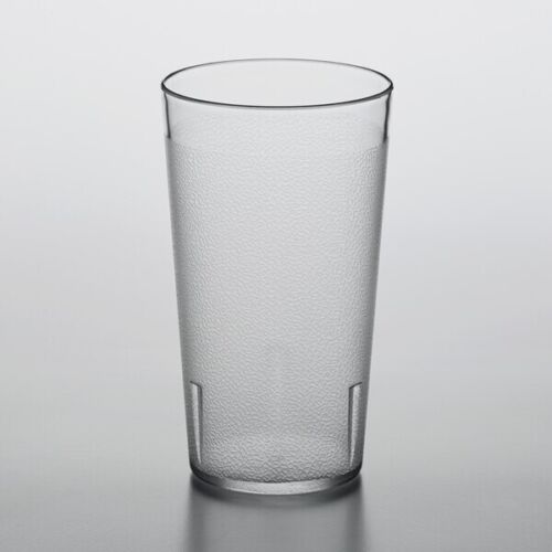 (PA-8455) 12 oz. Clear Pebbled Plastic Tumbler, Dishwasher Safe, Stackable, 12 Per Case