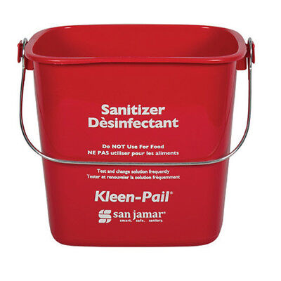 (PA-876X) Kleen Pail 6 Qt Green or Red Plastic Soaping Solution.