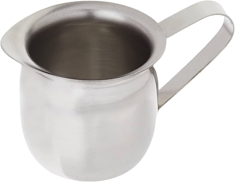 (PA-8910) 8 Oz Bell Creamer, Stainless Steel.