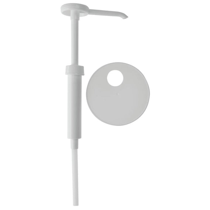 (PA-9612) Heinz 1 oz. Fixed Nozzle Plastic Condiment Pump with Dip Tube for #10 Jugs.
