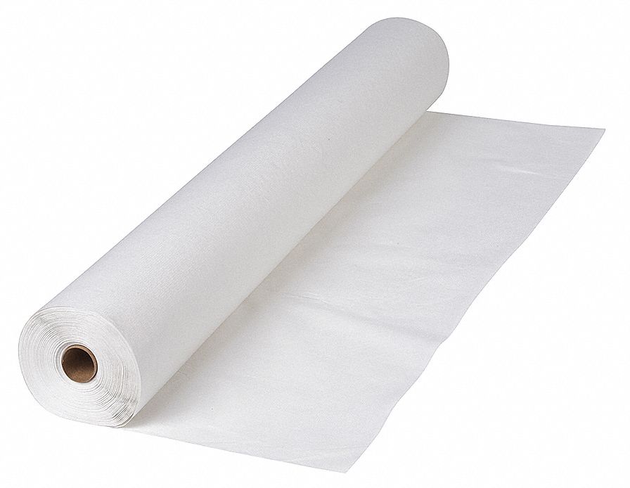 (PA-9700) Plastic Table Cover, White, 40 In x 300 Ft