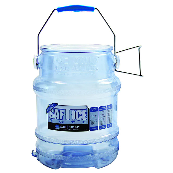 (PA-9710) Sanitary Ice Tote 6 Gallon, Clear Blue