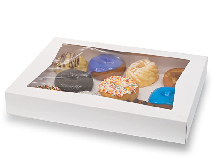 (PD-8055) White Window Donut/Bakery Box