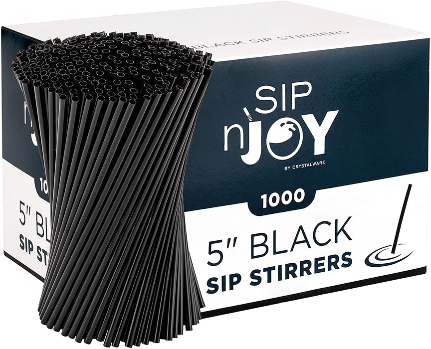 (PH-1410) Coffee Stirrers, Black, 5.25", 1000 per Box, 10 Boxes Per Case