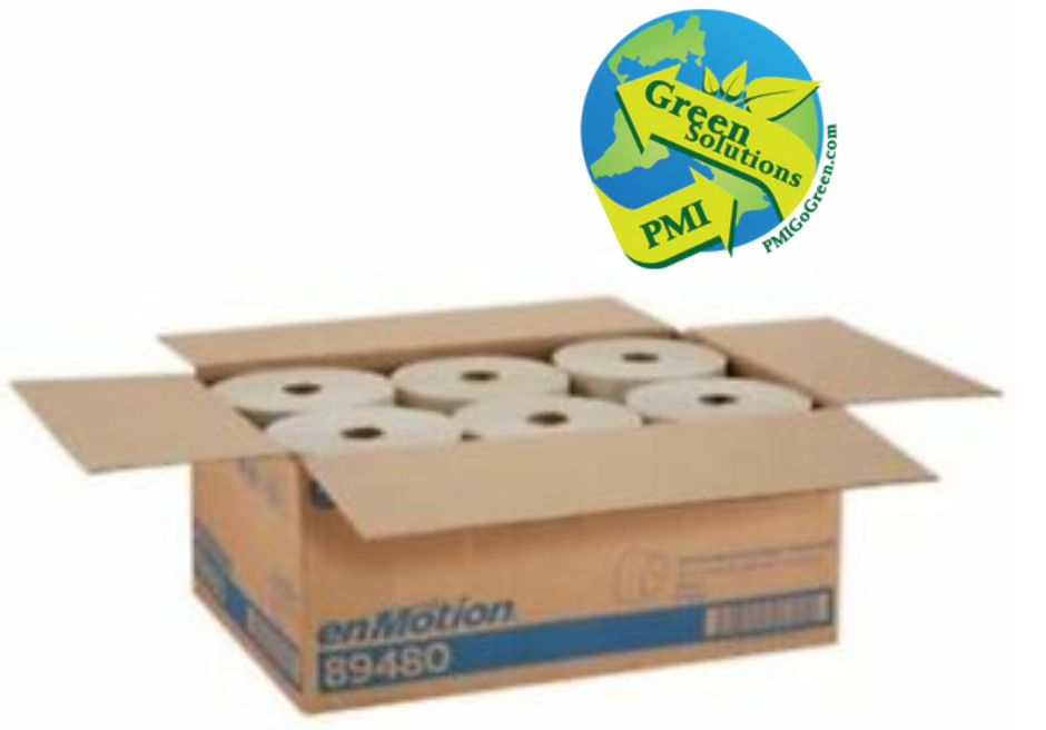 (PR-0685) Enmotion 10'' Recycled Paper Towel by GP PRO, Brown, 6 Rolls of 800 feet-PMI GREEN “Solutions”