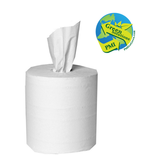 (PR-5090) (600CPW) Truly Green 2 Ply Center Pull Towel, White