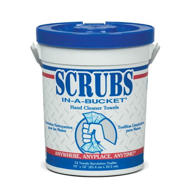 (PW-1010) Scrubs in-a-Bucket, 72 Towels.