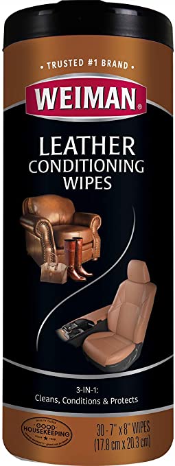 (LF-6050) Weiman Leather Wipes, 30 Per Tub