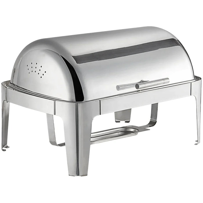 (PA-6300) Acopa Supreme 8 Qt. Full Size Chrome Accent Roll Top Chafer