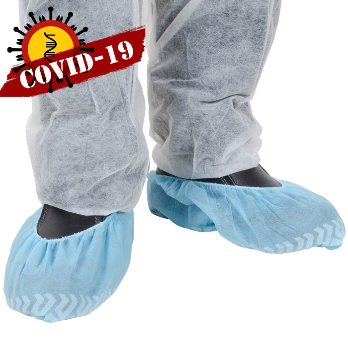 (CV-1000) Shoe Cover, Blue, 1 Roll has 5 Pairs, 1 Package has 10 Rolls = 50 Pairs, and Case has 3 Packages = 150 Pairs