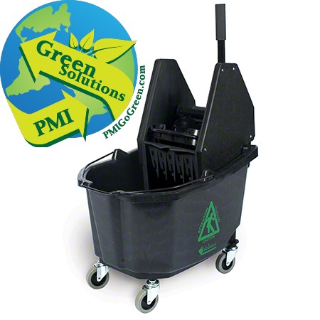 (CE-5XXX) Mop Bucket, Heavy-Duty Down Press Wringer, Black PMI GREEN SOULTIONS