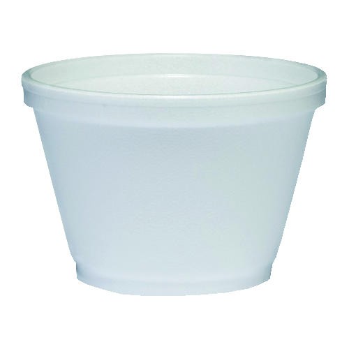 (PA-3XXX) Small Foam Food Container, White, 40 per Sleeve