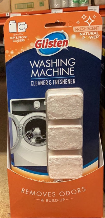 (CI-0864) Glisten Washing Machine Cleaner & Freshener, 3 Tabs