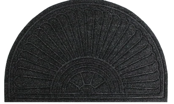 (CF-3000) Water Hog Eco Elite Mat, 3'x2' Half Oval (Black)