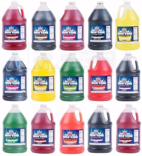 (PA-9620) Snow Cone (Sno Kone) Syrup, Gallon, Many Flavors.