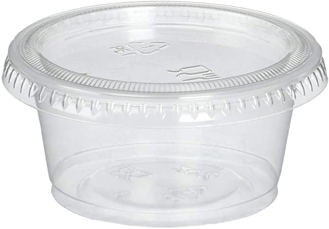 (PA-5XXX) Plastic Souffle, Translucent, 100 per Sleeve (With or Without Lid). Available sizes: 1oz,2.5oz,4oz