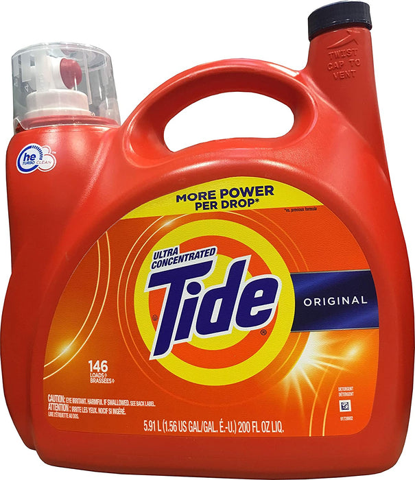 (CI-0800) Tide He Original Liquid Detergent (146 Loads), 200 fl. oz.