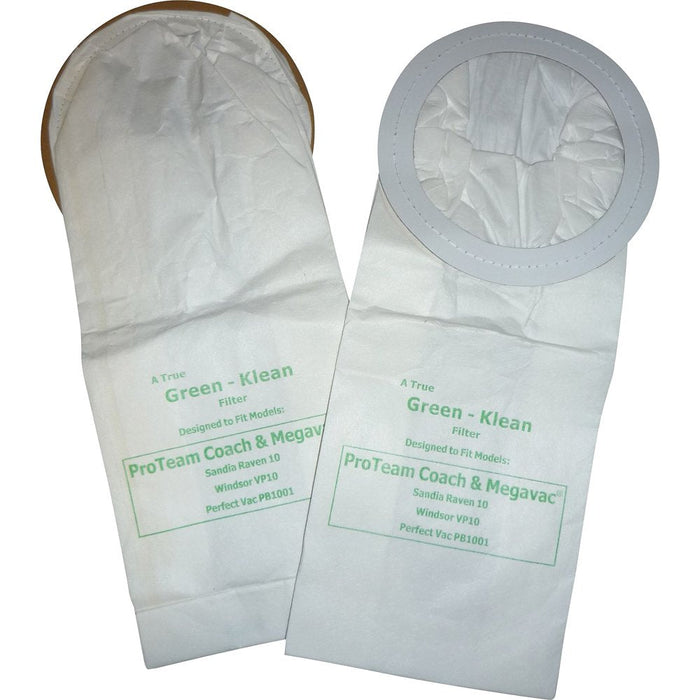 (CX-1040) Green Klean, ProTeam QuaterVac Micro Filter Vacuum Bags, 6 Quarts, 10 per pack