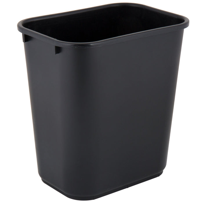 (CE-0120) Rubbermaid Wastebasket, 28 Quart (7 Gallon), Black, Plastic
