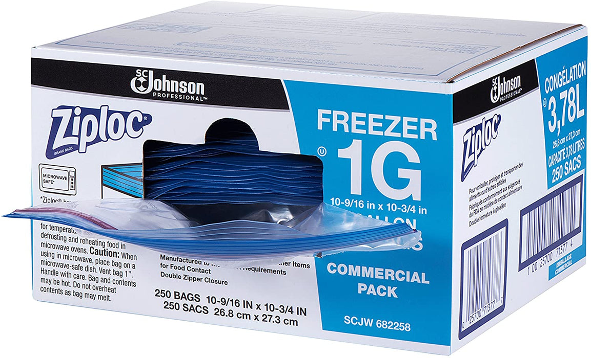 (PA-9450) Ziploc Gallon Freezer Bag, 250 per case