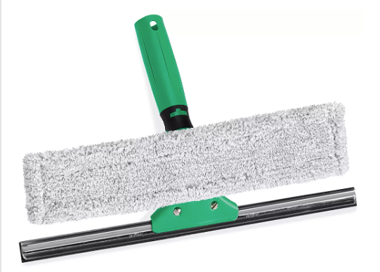 (CC-0170) 14" Vice-Versa Window Squeegee, Washable Cotton Blend Cloth